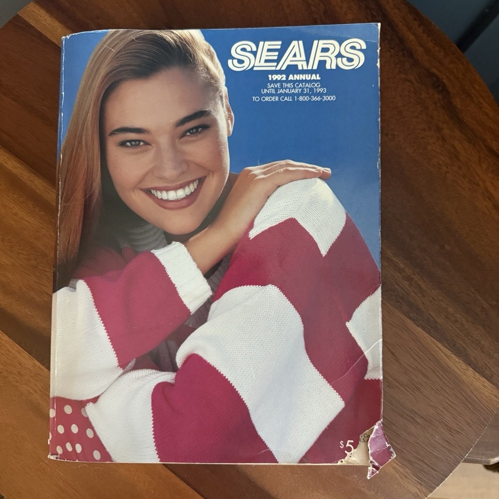 Vintage 1992 Sears Annual Catalog Soft Cover 1595 Pages 1990's Fashion & Decor
